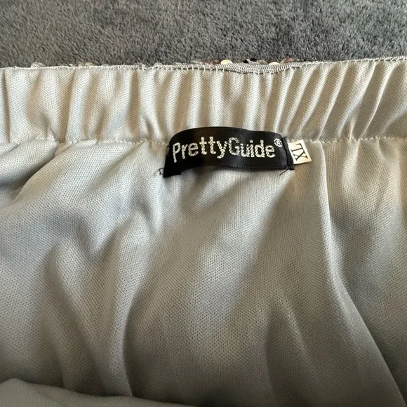 🌼 PrettyGuide Women's Sequin Skirt Stretchy Bodycon Sparkle - Picture 7 of 9